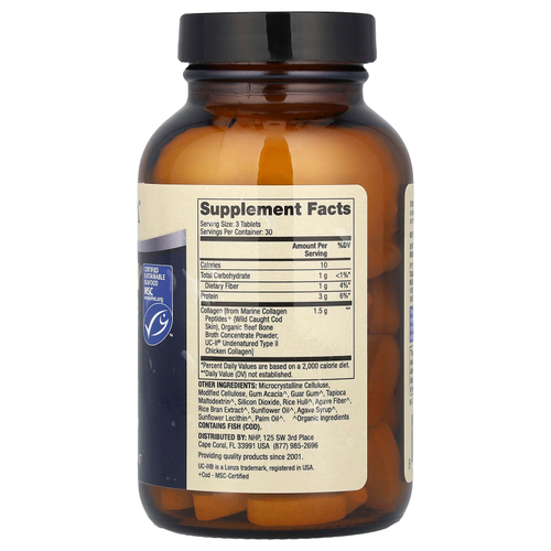 Dr. Mercola, Collagen Complex, тип I, II и III, 90 таблеток