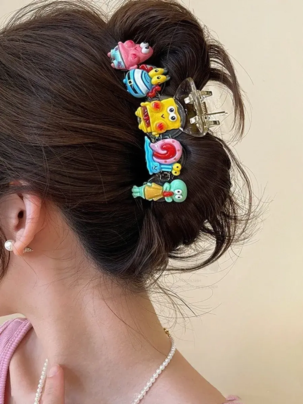 Заколка крабик краб для волос спанч боб SpongeBob