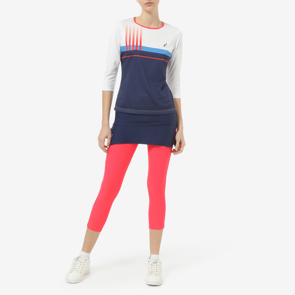 Женская теннисная футболка (dł. Рукава) Australian Ace Long Sleeve T-Shirt - bianco