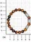 Браслет из натурального тигрового глаза с рунами Одал, Тейваз, Феху - Достижений целей, на размерной сетке