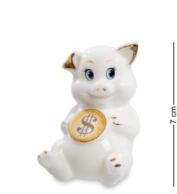 XA-555 Фигурка «Свинья с монетой - к достатку»