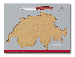 Набор Swiss Map: нож для овощей и сыра Swiss Classic 11 см + разделочная доска Epicurean VICTORINOX 6.7191.CH