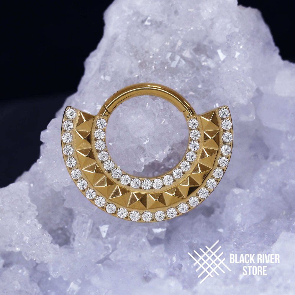 Кликер Forgotten Crown Crystal PVD Yellow 1.2мм