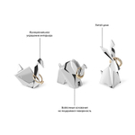 Подставки для колец Origami 3 штуки хром