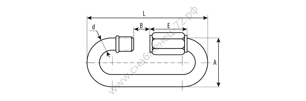 ЗУБР 8 мм, винтовой карабин с муфтой, 20 шт (4-304535-08)