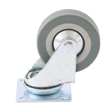 Колесо поворотное, диаметр 75 мм, крепление  платформенное Сибртех 68714