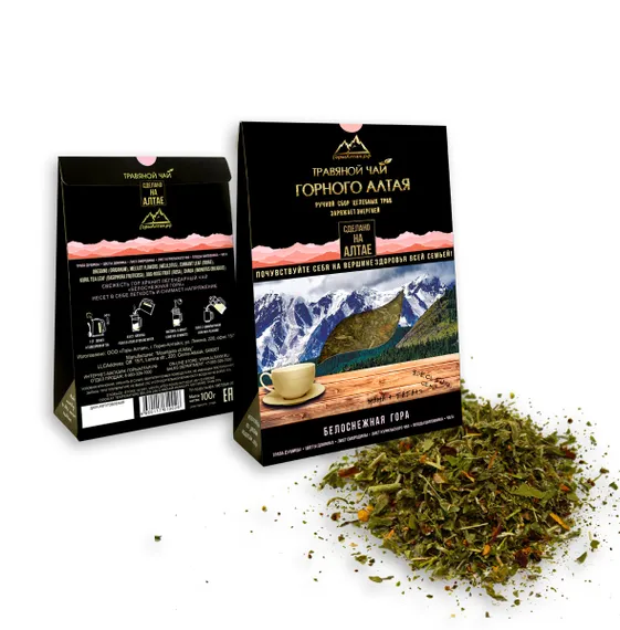 Чай &quot;Белоснежная Гора&quot; (снимает напряжение) - ручной сбор целебных трав 100 гр