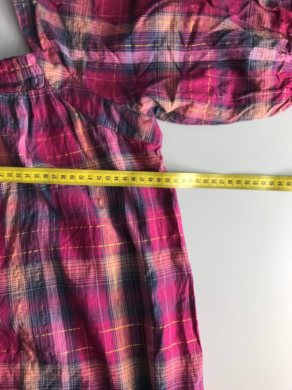 Блузка Blancheporte в клетку, маркировка 42, визуально на 48 размер