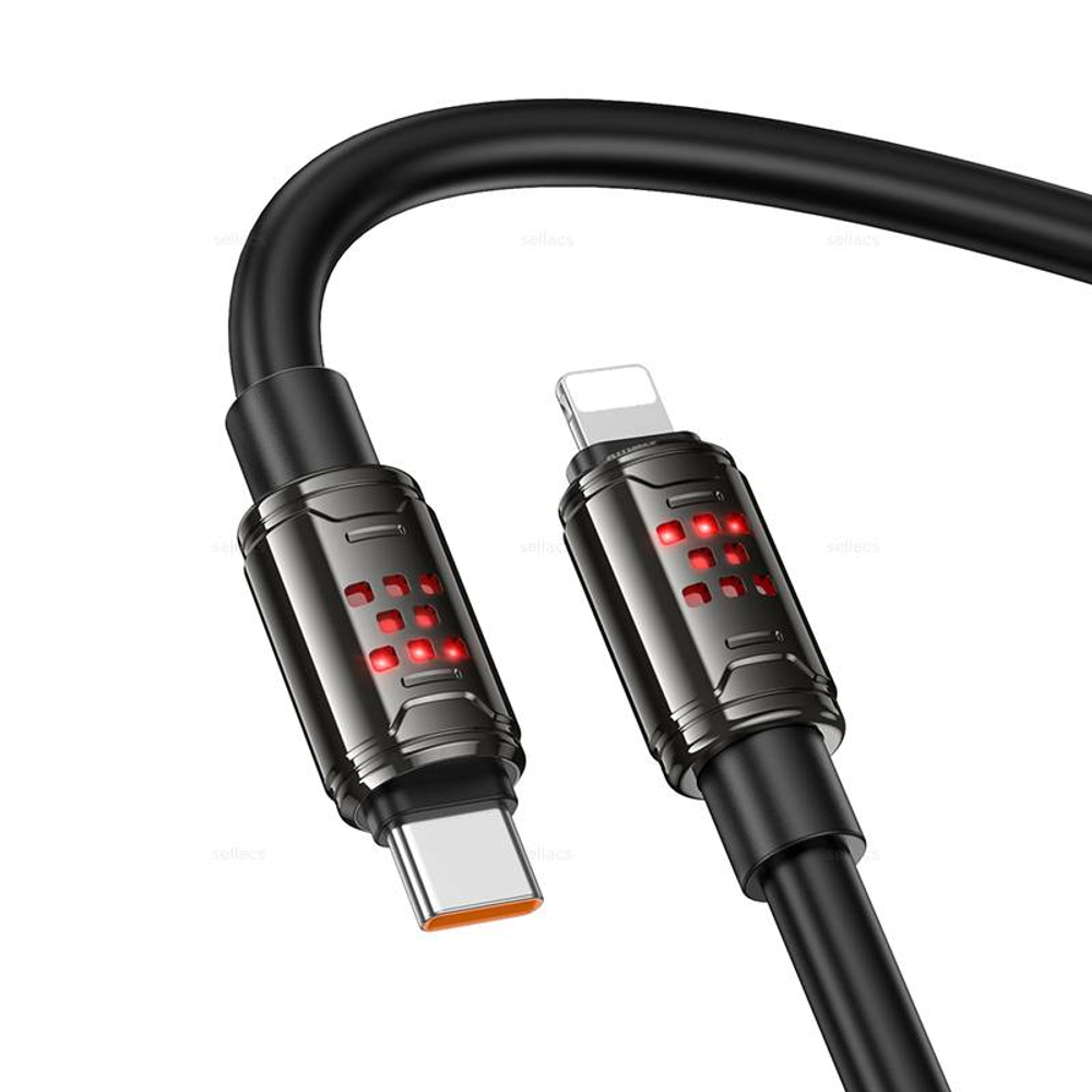 Кабель Type-C на Lightning 27W Hoco U143 (black) (Краснодар склад)