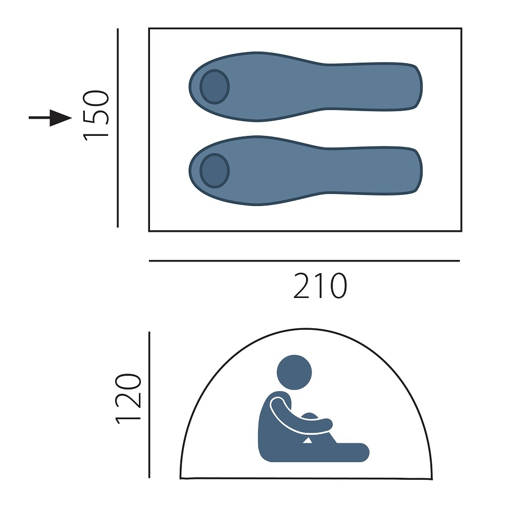 Легкая однослойная палатка BTrace Arten Space
