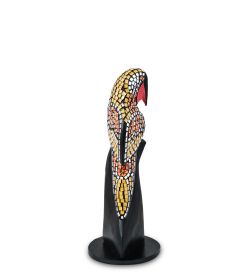 23-028-02 Н-р статуэток из трех «Попугай» дерево+стекл.мозаика (50,40,30 см)