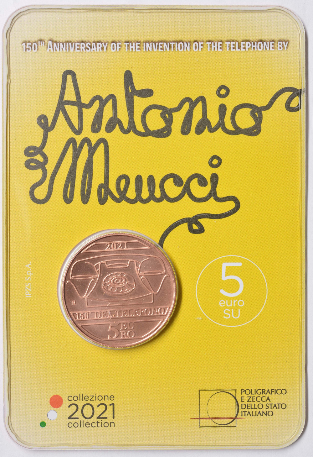 ИТАЛИЯ, 2021, 5 ЕВРО