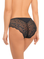 Трусики-слипы с мягким цветочным кружевом по бокам (Размер: S) (Цвет: бежевый)