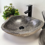 Раковина из речного камня RS-63860 (45*40*14) 0121