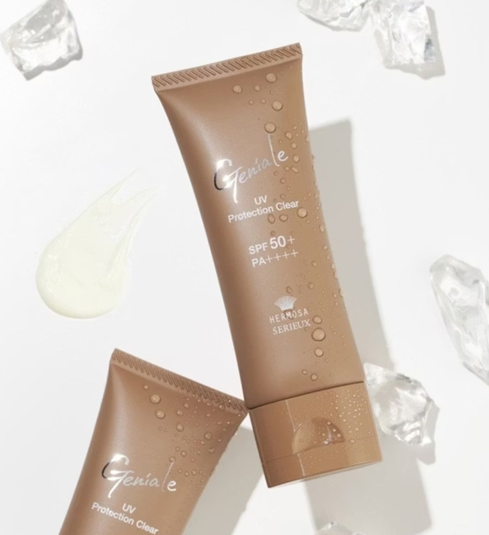 Дерматологический солнцезащитный крем SPF 50+, PA ++++, 45 г HERMOSA Geniale UV protection Clear