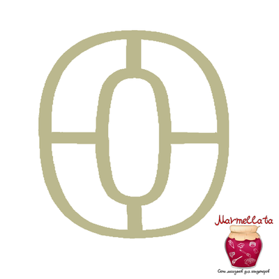 Вырубка пластиковая "Цифра 0" (10 см)