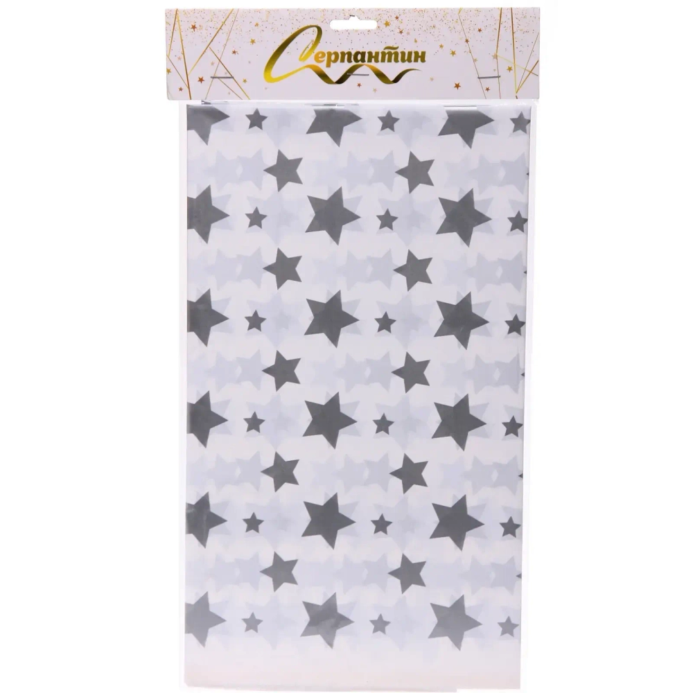 Скатерть «Серебряные звезды» 108*180 см, пвх, Серебро