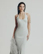 Платье серебро