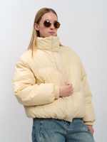 Пуховик женский демисезонный ваниль