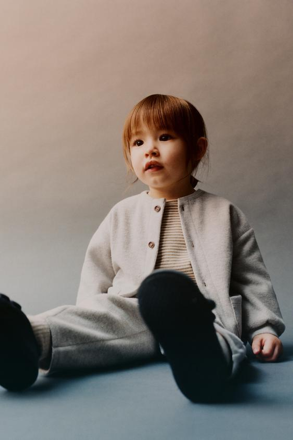 ZARA БРЮКИ BAGGY SOFT TOUCH, ПЕСОЧНЫЙ С МЕЛАНЖЕВЫМ ЭФФЕКТОМ