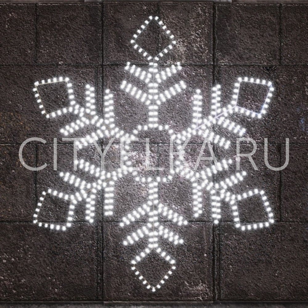 Светодиодная Снежинка из дюралайта