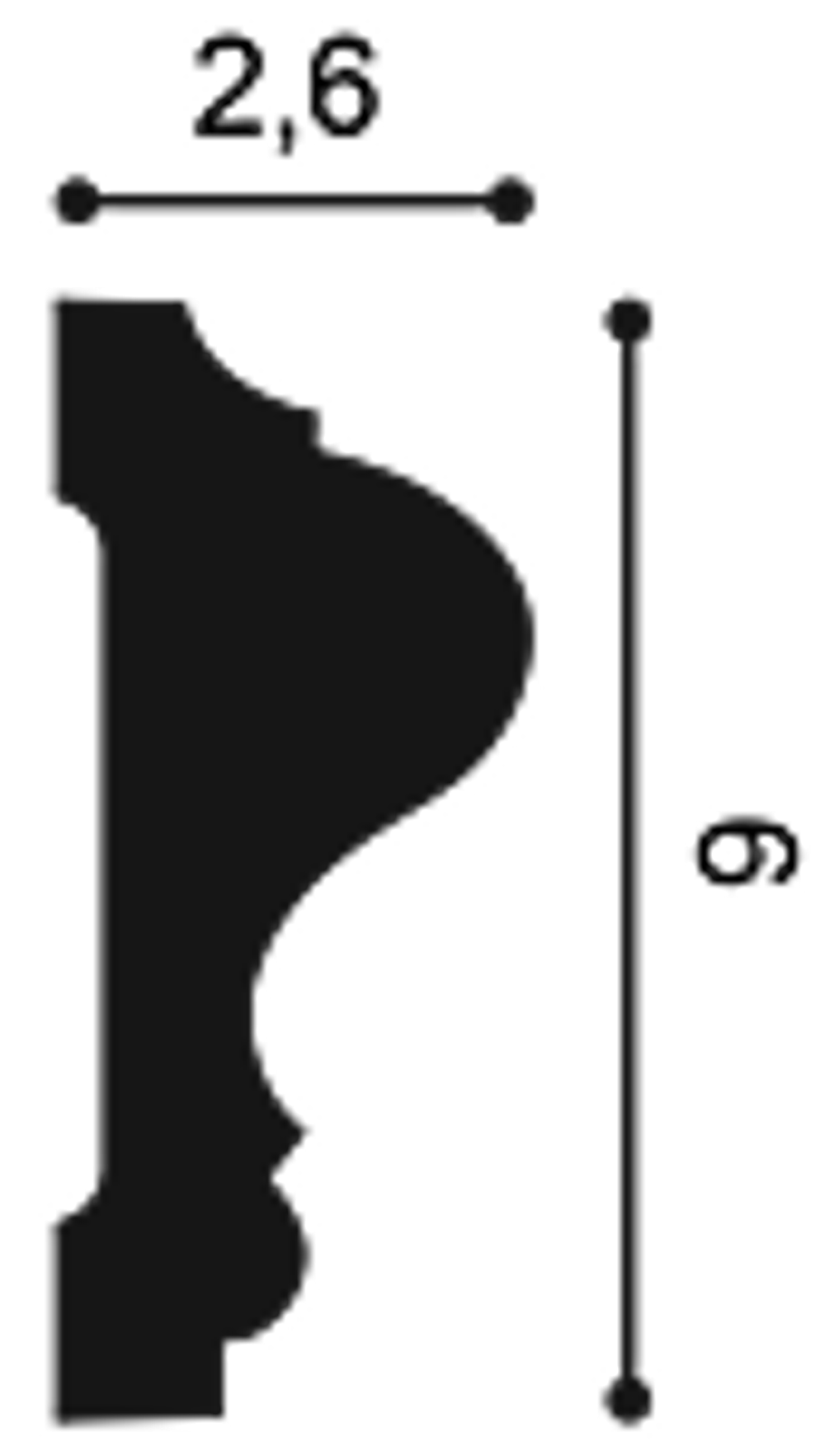 Молдинг Purotouch, 60x26 мм