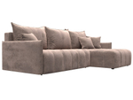 Диван угловой Лига-054 НПБ угол универсальный ВЕЛЮР TOWER 05 бежевый