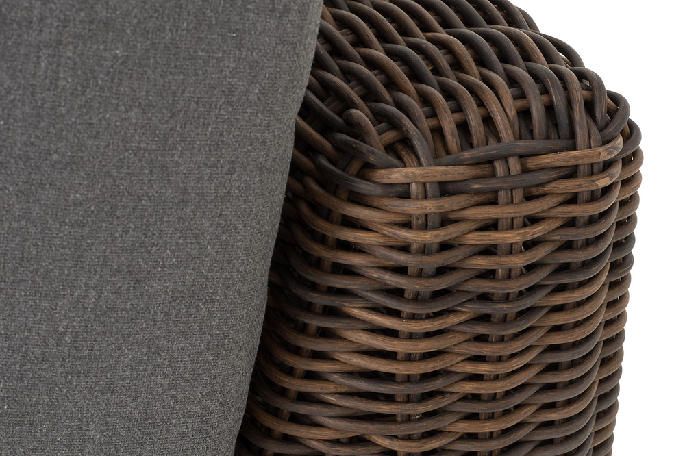 "Капри" модуль диванный прямой с подушками, цвет коричневый