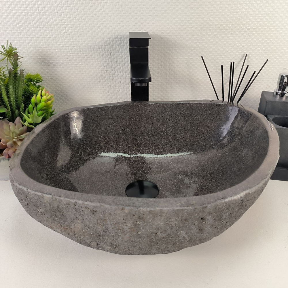 Раковина из речного камня RS-64911 47*38*15 0856