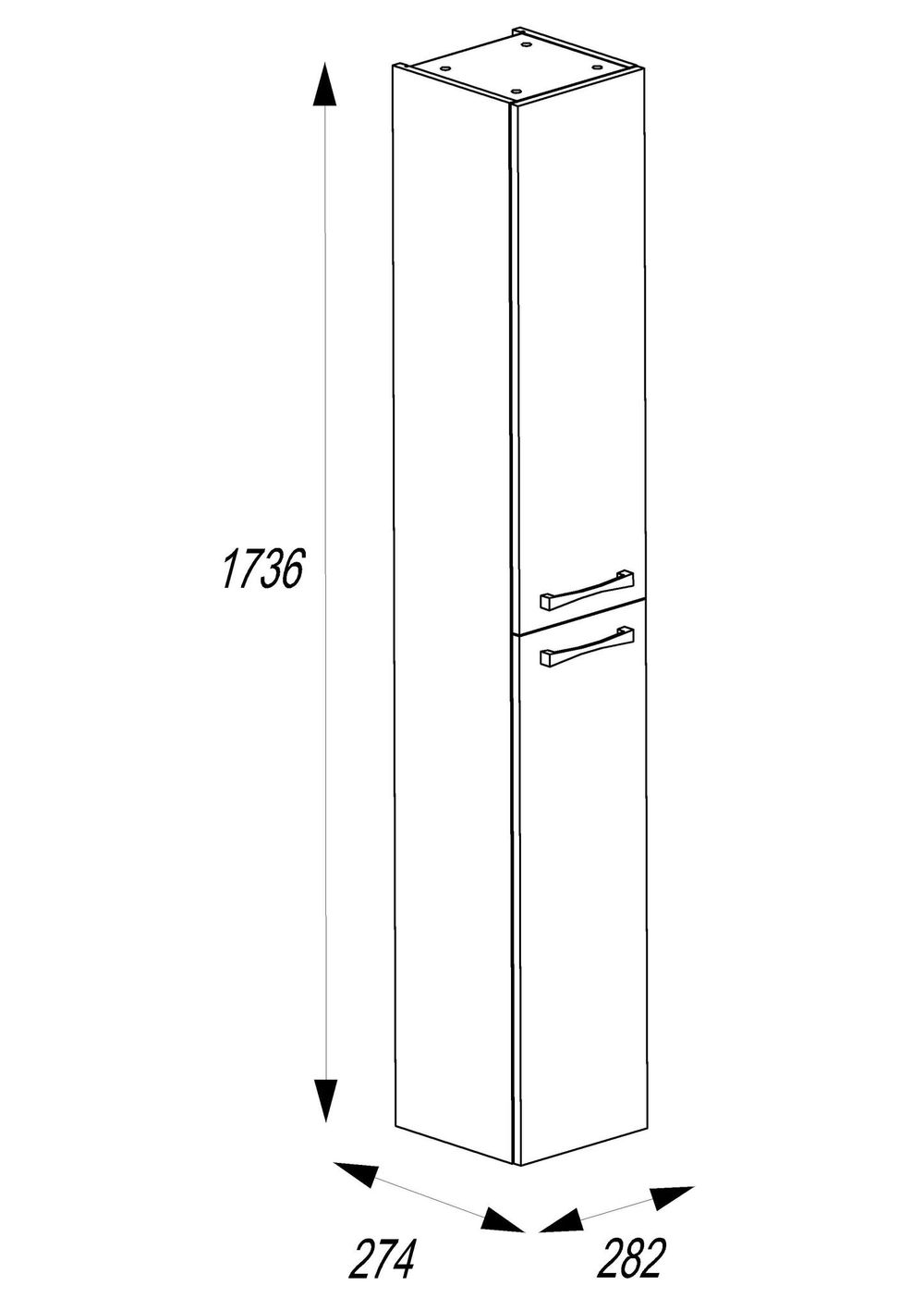 Шкаф - колонна AQUATON Адель 1A214803AF010