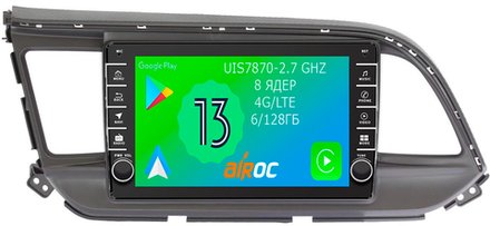 Магнитола для Hyundai Elantra 2019-2020 - Airoc AB-2026 (кнопки и крутилки), Android 13, TS20, 6/128Гб, SIM-слот, CarPlay