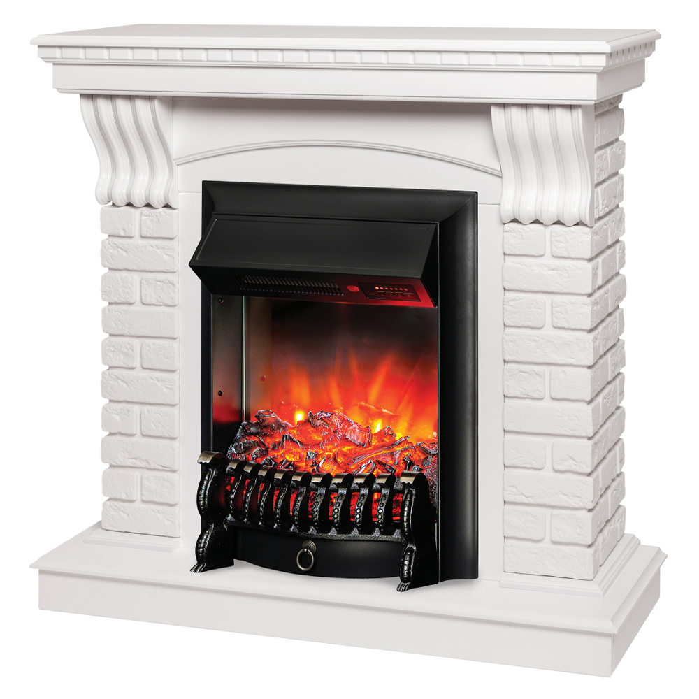 Каминокомплект Real Flame Jazz WT с очагом Fobos Lux Black RC
