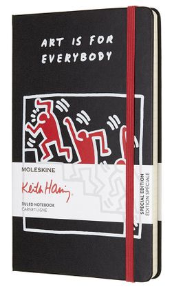 Блокнот Moleskine Limited Keith Haring Large 130х210мм 240стр линейка черный (LEKH01QP060)
