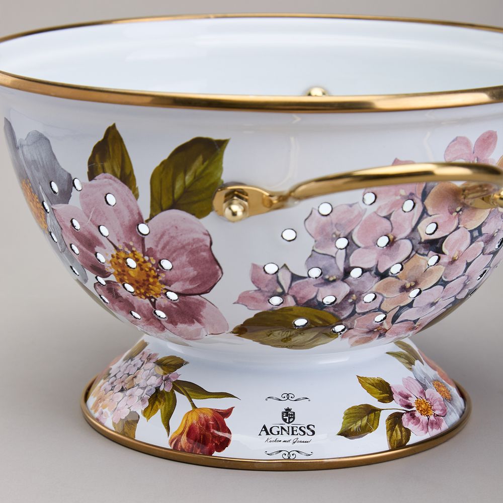 ДУРШЛАГ AGNESS ЭМАЛИРОВАННЫЙ СЕРИЯ ФЛАНДРИЯ, 20СМ