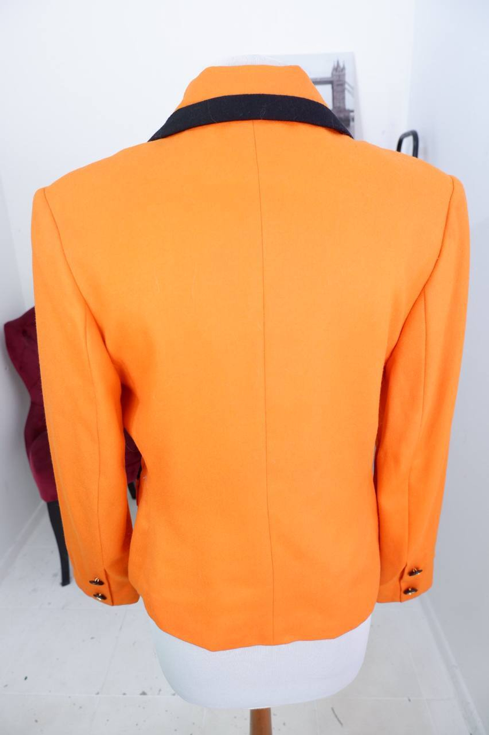 Жакет контрастный из шерсти,визуально на 48/50 размер