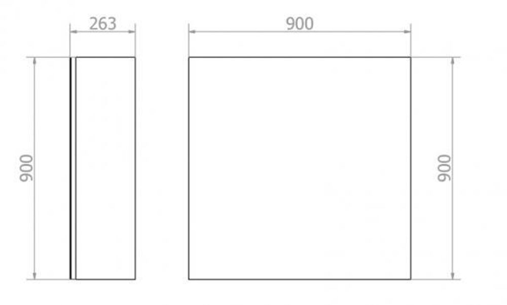 Блок настенный 900 мм для MUMO 12053. 12055.090 матовый