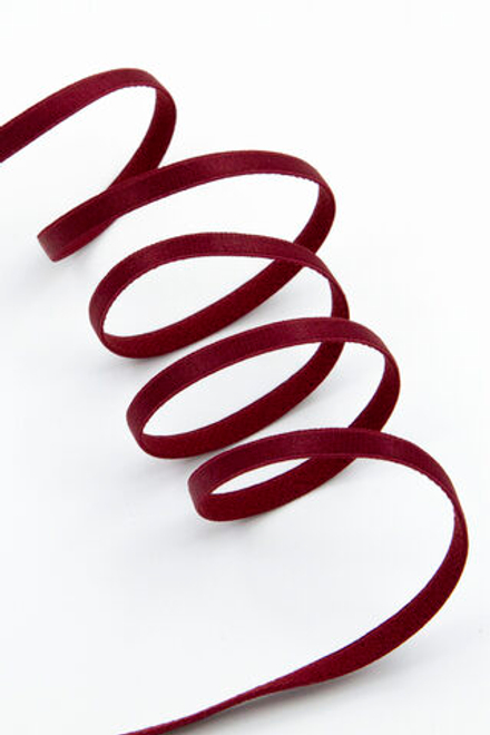Резинка бретелечная 5 мм бордовая глянцевая