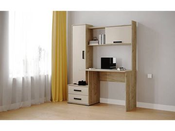 Стол письменный КВАРТЕТ-9 дуб крафт серый / кашемир