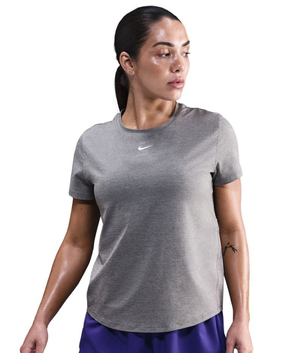 Женская теннисная футболка Nike One Classic Dri-Fit - smoke grey/htr/white