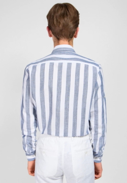 Мужская рубашка в полоску Л10