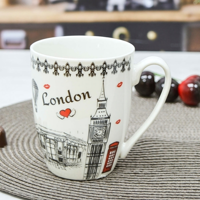 Кружка 360мл керамическая, цвет в ассортименте