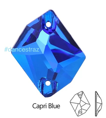 Стразы пришивные, Cosmic, Сapri Blue, 243, 21*27mm, (24 ea/pkg), 5A+, (F2)