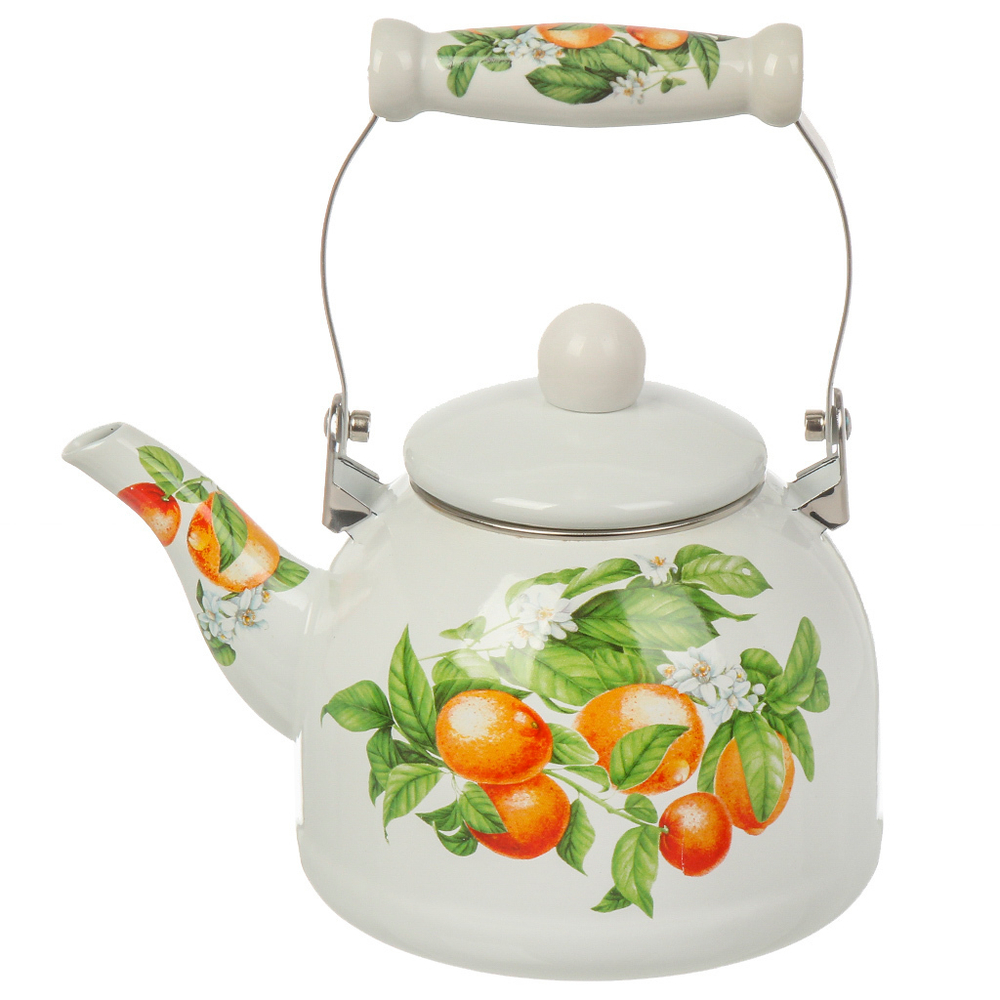 Чайник сталь, эмал, 2 л, Daniks, Mandarin, индукц