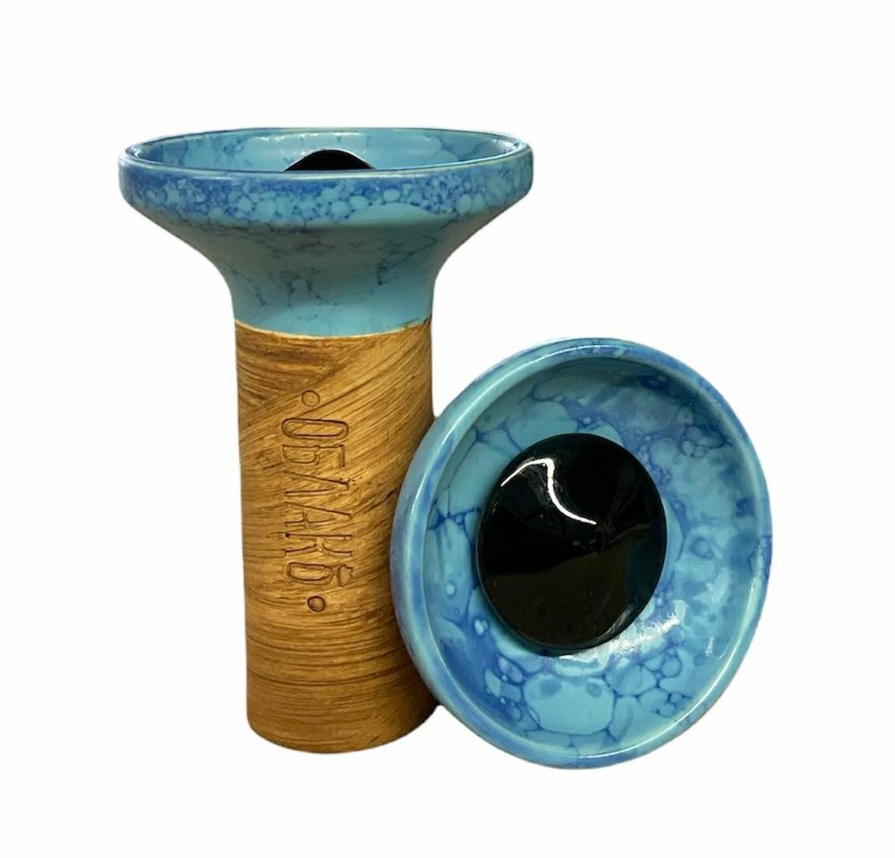 Oblako Flow Black on Light Blue Marble