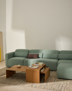 Litto Журнальный столик из шпона дуба натурального цвета 90 x 45 см