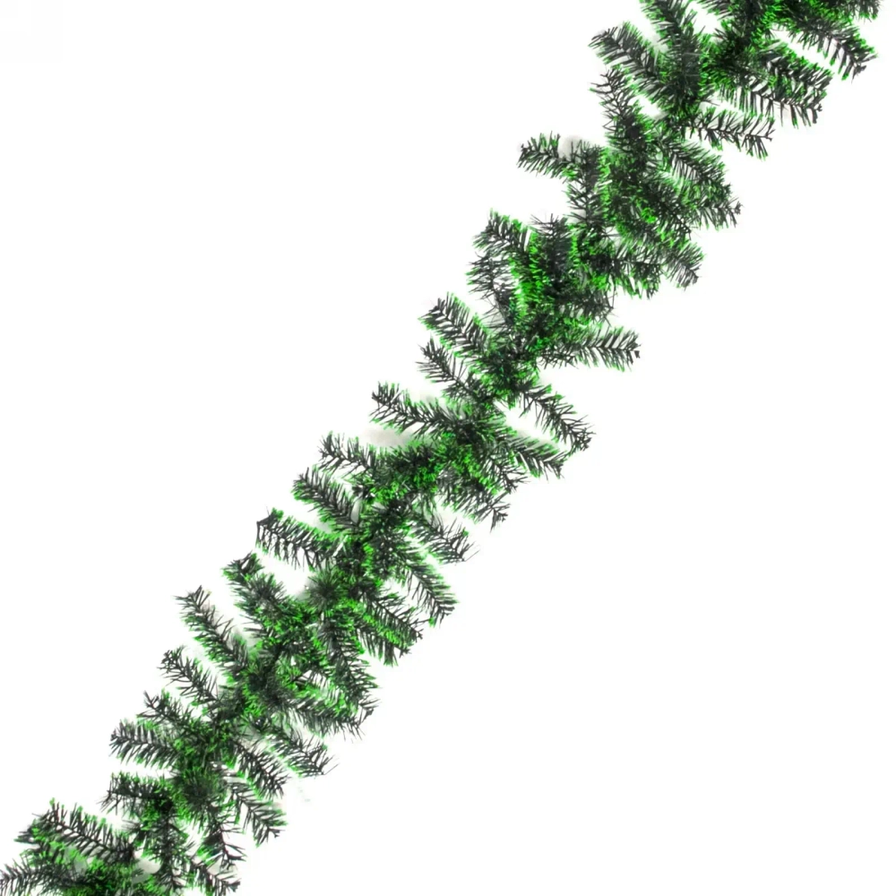 Гирлянда хвойная «Северное сияние» 2,7 м (180 веток) ПВХ, зеленый иней