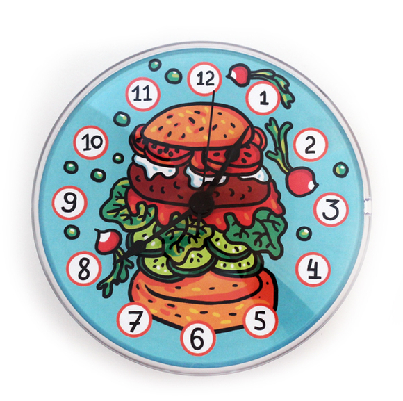Часы на магните "Гамбургер"