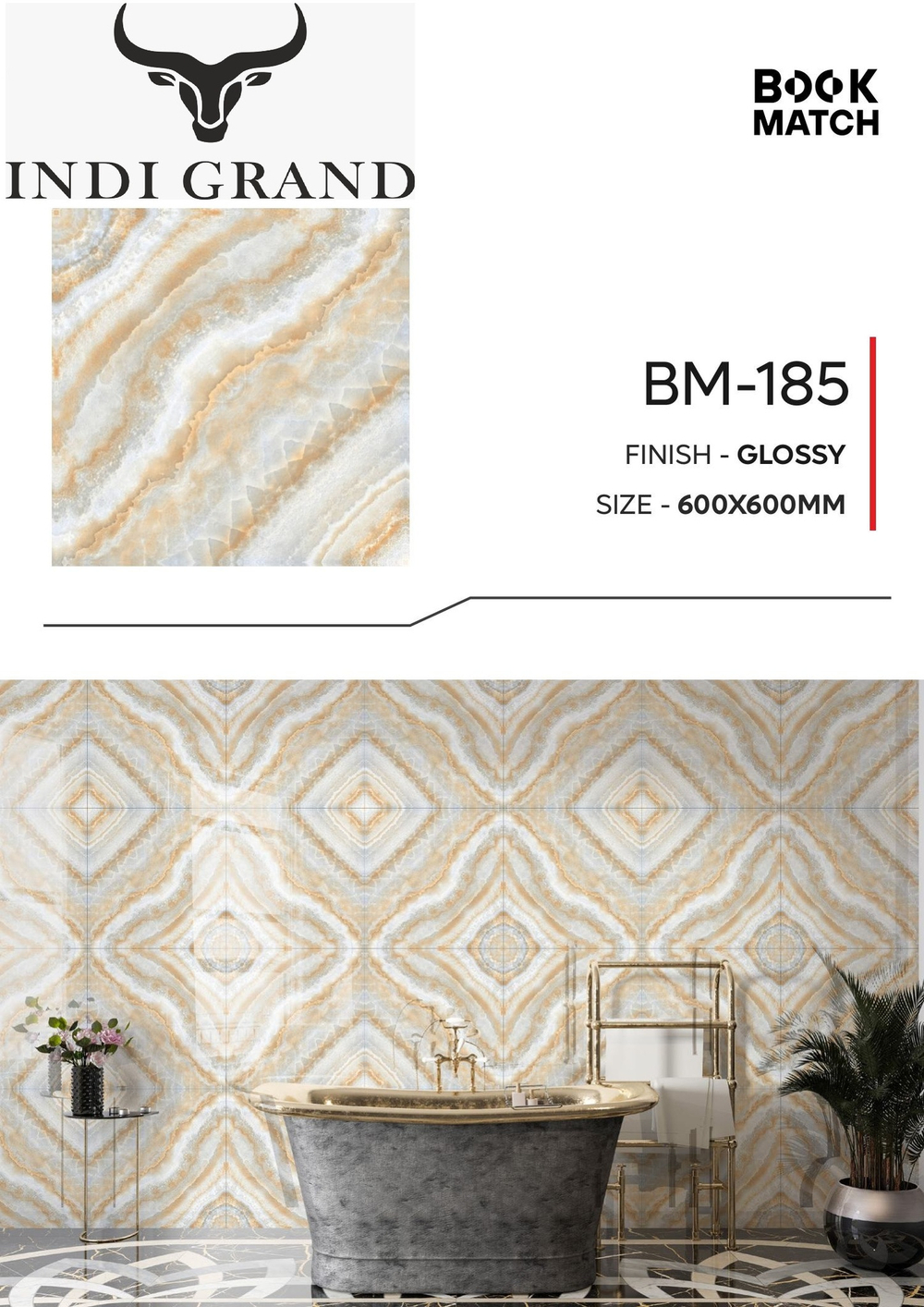 Керамогранит Book Match BM-185 60х60