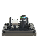 FORTE&PIANO Розетка двойная TV+RJ45 кат.5E FP336 серый IEK