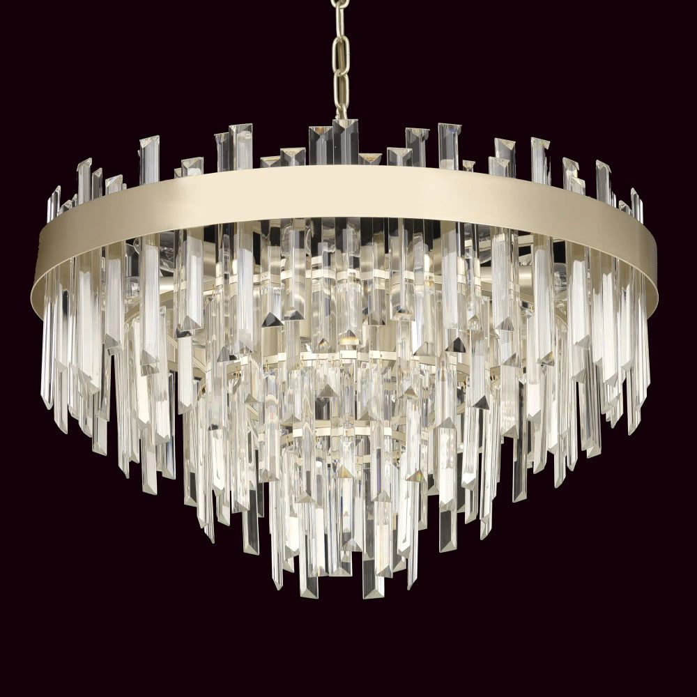 Citilux Лаура CL301292 Люстра хрустальная подвесная Шампань